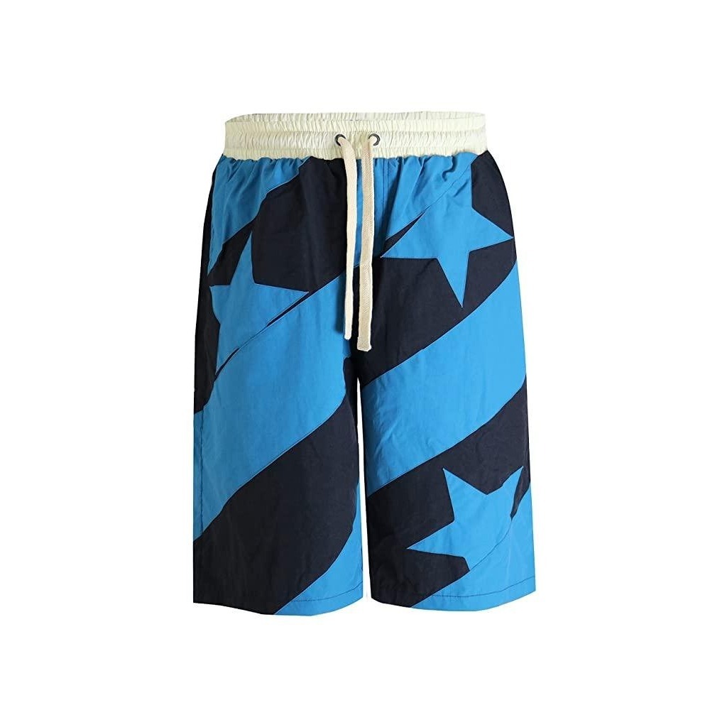 SCREENSHOT | Star Graphic Shorts Mens Teal Black Streetwear Y2K Athleisure